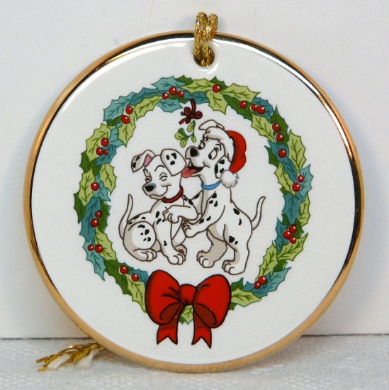 disney grolier christmas ornament porcelain disk disney grolier christmas ornament porcelain disk