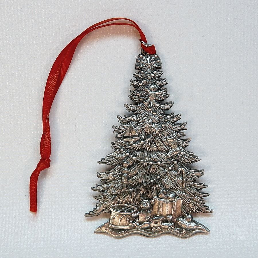 vintage esl pewter christmas tree ornament 1992 vintage esl pewter christmas tree ornament 1992