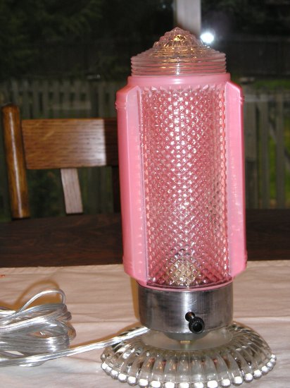 Antique Pink Tower Lamp
