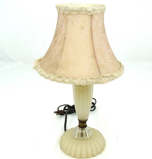 Antique Custard Glass Lamp
