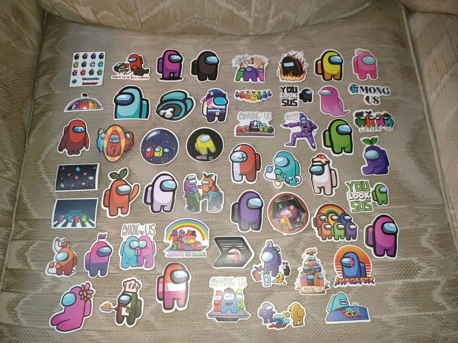 Lot Of Among Us Stickers Decals Vinyl Imposter Sus Gaming Arts