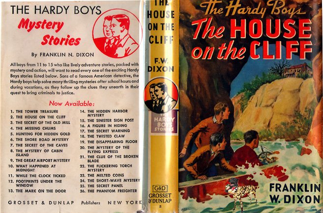 F W Dixon Hardy Boys # 2 The House on the Cliff HB/DJ