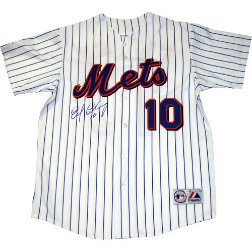 Endy Chavez Autographed Replica NY Mets Home Pinstripe Jersey