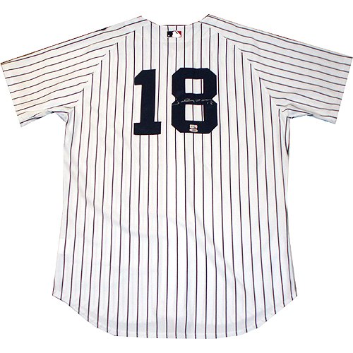 Johnny Damon Autographed On Back Authentic Home NY Yankees Jersey
