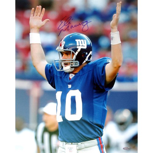 Eli Manning Autographed Giants TD Signal 16x20 Photograph