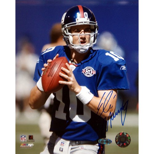 Eli Manning Autographed Close Up 8x10 Photograph