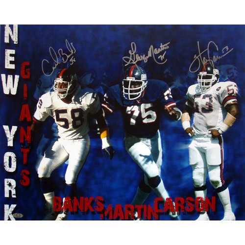 Carl Banks, Harry Carson & George Martin Triple Signed NY Giants Defense Collage 16x20 Photograph