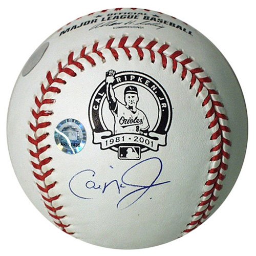 Cal Ripken, Jr. Autographed Commemorative Retirement Baseball