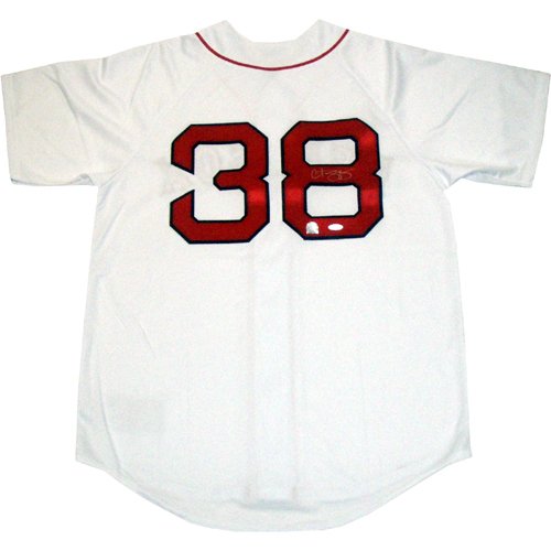 Curt Schilling Autographed On Back Boston Red Sox Replica Home Red Sox Jersey