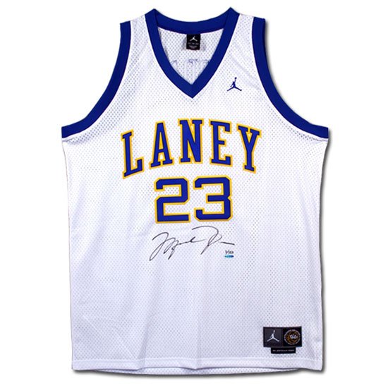 Michael Jordan Autographed Nike -1980 Model- Laney High School Jersey (UDA)