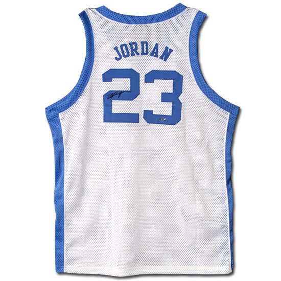 Michael Jordan Autographed University of North Carolina Home/White Jersey (UDA)