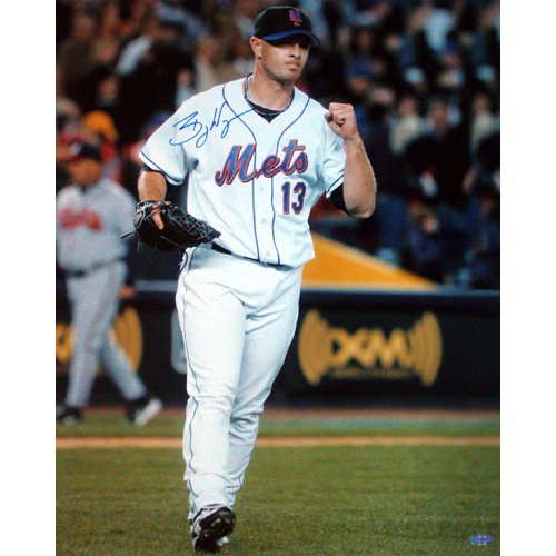 Billy Wagner Autographed Mets Fist Pump 8x10 Photograph