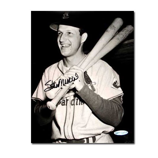 Stan Musial Autographed St. Louis Cardinals Black & White 8x10 Photo Top Loader (UDA)