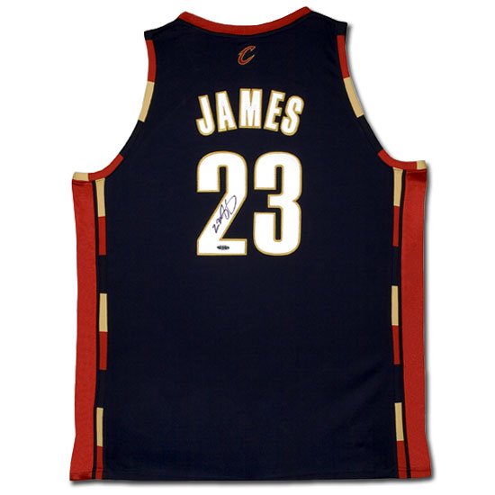 Lebron James Autographed Cleveland Cavaliers Alternate/Blue Jersey (UDA)