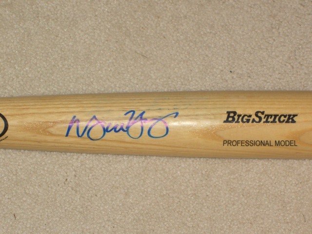 Michael Young Autographed Bat Texas Rangers