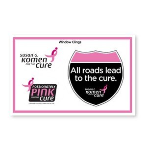 "All Roads Lead To A Cure" Car Window Cling