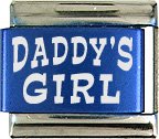 Daddy's Girl Blue Laser Italian Charm