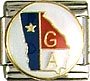 Georgia State Flag Italian Charm