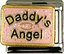 Daddy's Angel Pink Italian Charm
