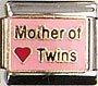 Mother of Twins Italian Charm