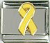 Yellow Glitter Ribbon Italian Charm