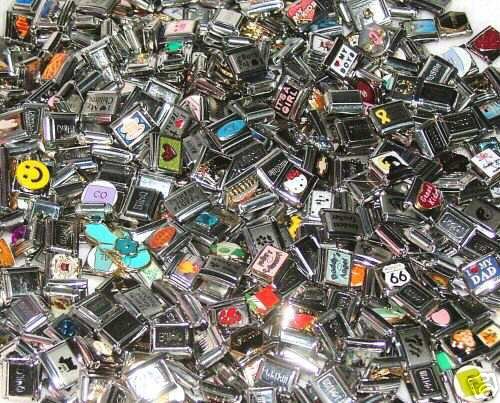 Lot of 40 9MM Assorted Italian Charms+ Bonus