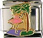 Pink Flamingo Italian Charm