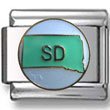 State of South Dakota Italian Charm