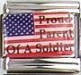 Proud Parent of a Soldier Italian Charm
