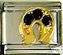 Dark Saphire Horseshoe Italian Charm