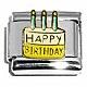 Happy Birthday Cake Italian Charm