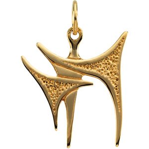 14k Yellow Gold Chai Pendant