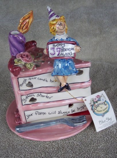 New 2003 Blue Sky Clayworks Heather Goldminc, Happy 39th Birthday Again