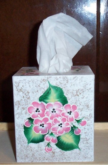 Pink Flowered Tissue Cover