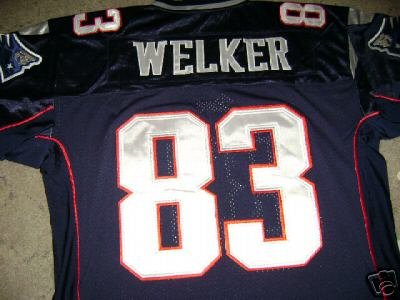WES WELKER Blue Home Patriots authentic NFL jersey 50 L