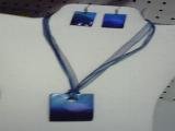 Necklace Set Blue shell with Lace