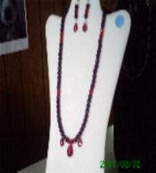 Red Hat Necklace and Earring Set