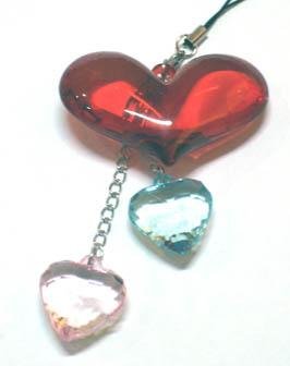 3 Hearts Cell Phone Chain
