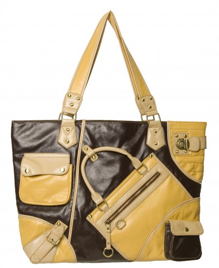 BROWN TOTE HANDBAG