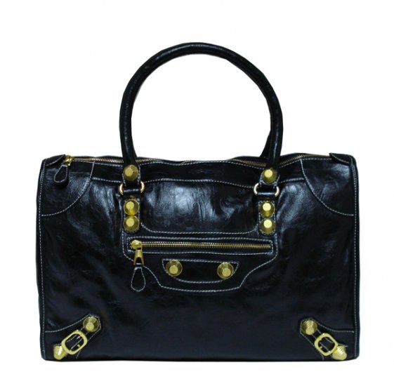 BLACK PU HANDBAG