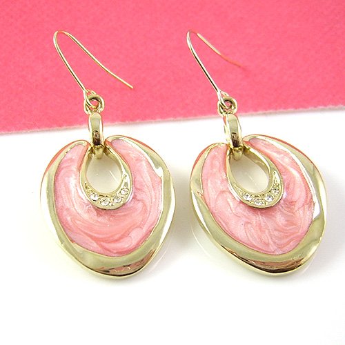 Pink Gold Diamond Fashion Earring