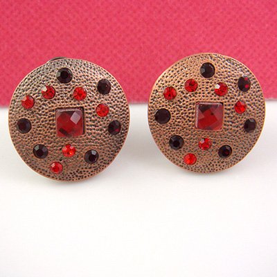 Greece Fashion designed Pink Clip Earring