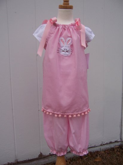Boutique Easter Bunny Face Pillowcase Dress