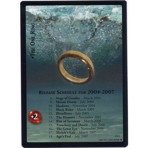 4M1 - The One Ring - Reg. Size Release Schedule - Promo