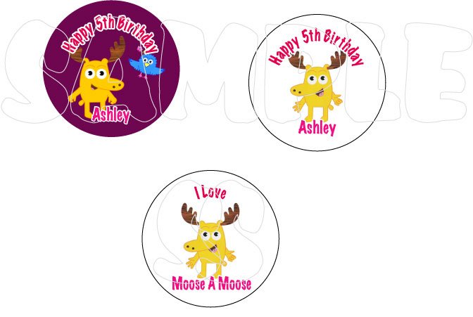 Noggin Moose A Moose Personalized Birthday Button