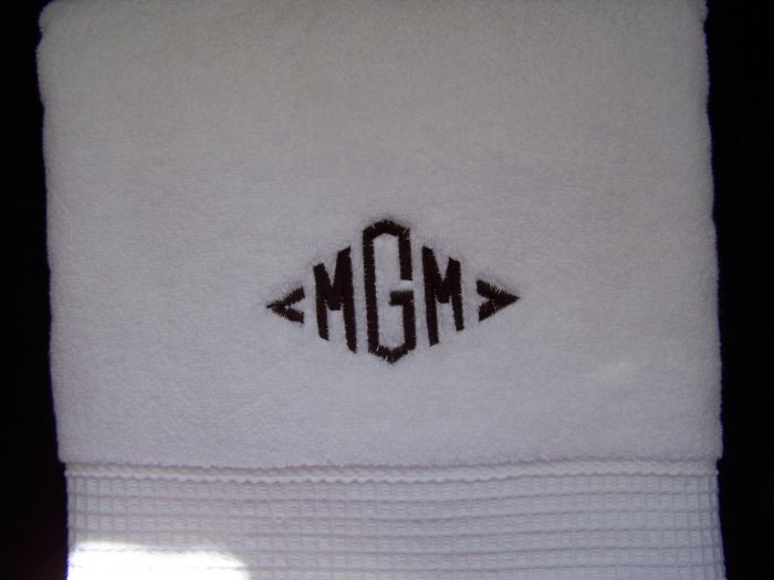 Monogrammed towel