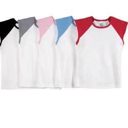 L.A. T baby ribbed tee, raglan sleeveless