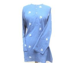 Kurta with OM Design - Blue Large