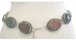Handmade Oval Agate Belt