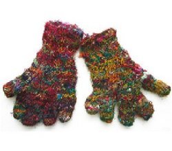 Recycled Silk Gloves from Nepal